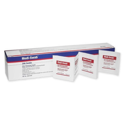 Swab Skin Alcohol Medi-Swab 36001000, Box of 200