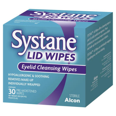 Systane Lid Wipes Eye Cleansing Wipes, Box of 30