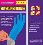Silverlined Rubber Gloves, Carton of 144 Pairs, Individually Packed