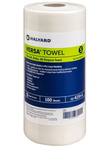 Halyard Versa Towel Small 24cm x 41cm (4210), Single Roll