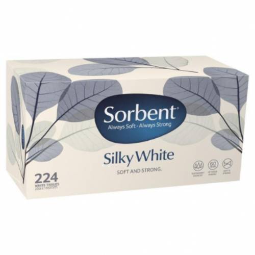 Facial Tissues 2 Ply 250S Sorbent White 2342013 CTN24