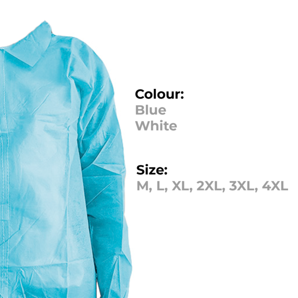 Disposable PPPE Isolation Gown 40gsm Blue CTN Of 100 2
