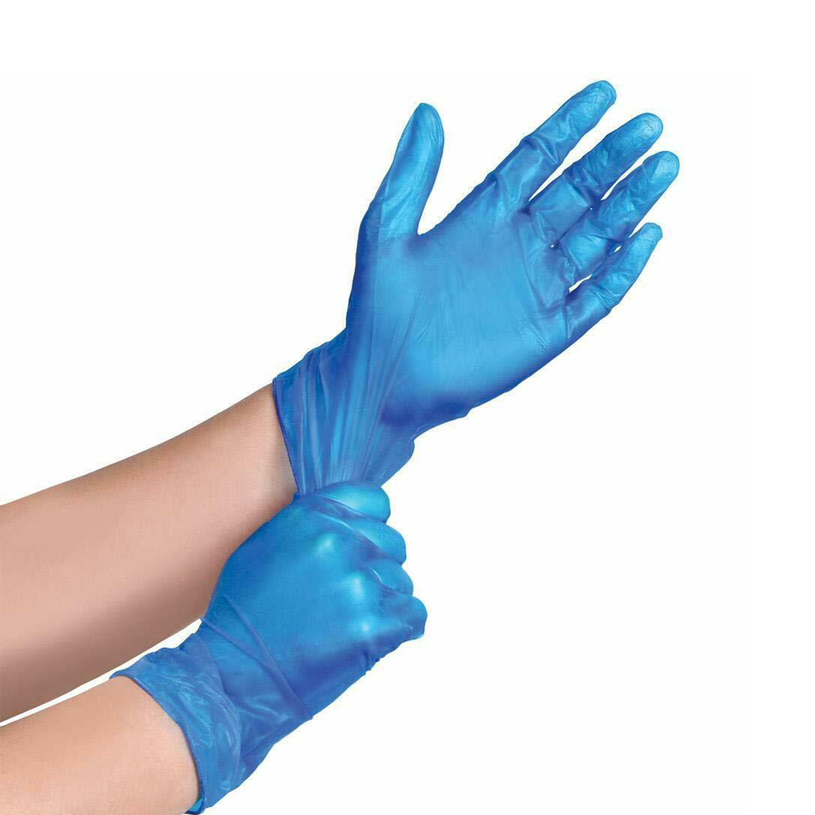 Disposable Vinyl Powder Free Gloves, Blue, Carton of 1000