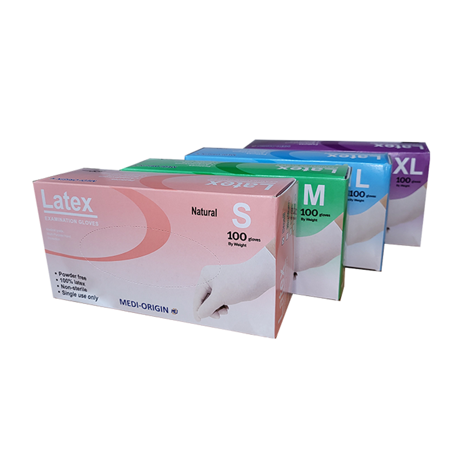 Disposable Latex Powder Free Gloves, Carton of 1000