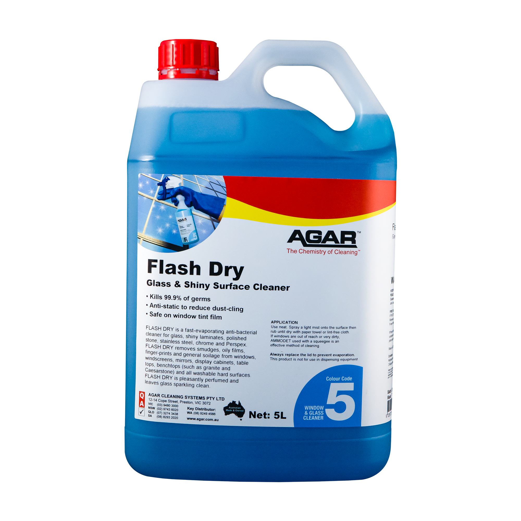 Flash Dry Glass & Shiny Surface Cleaner 5L