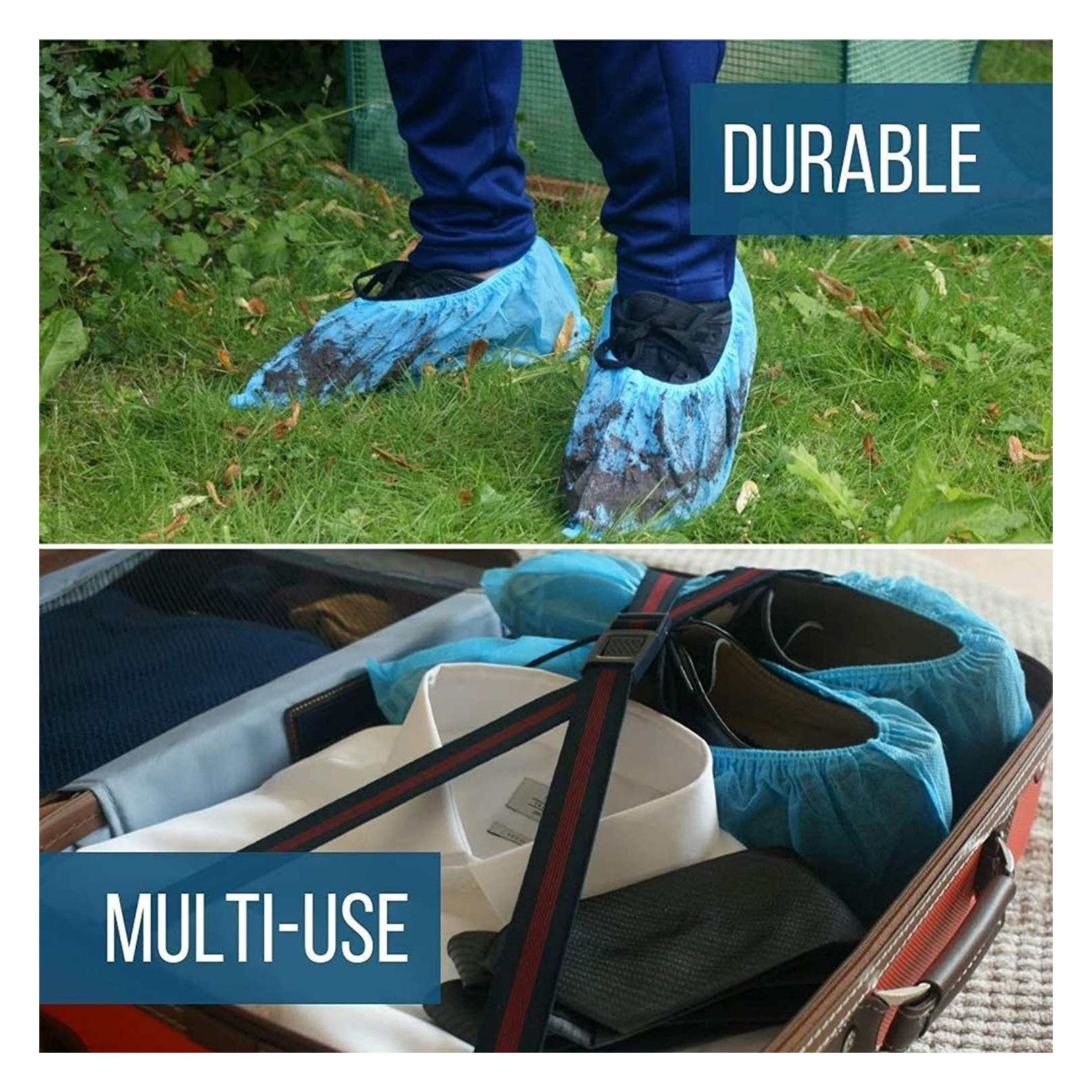 Disposable Anti Skid Non Woven Shoe Covers Blue CTN Of 2000